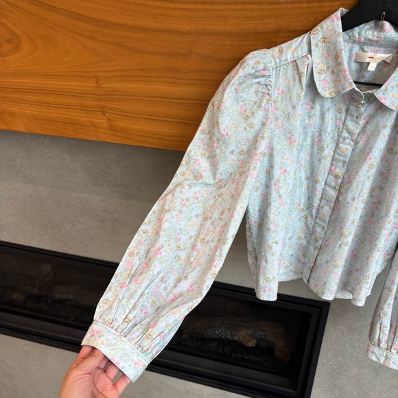 LoveShackFancy Sansom Floral Long Sleeve Top Blouse, Size S - Picture 12 of 16
